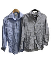 Lot (2) Men Ralph Lauren/Eagle Button Down Shirts Plaid Candy Stripes 15.5 32/33