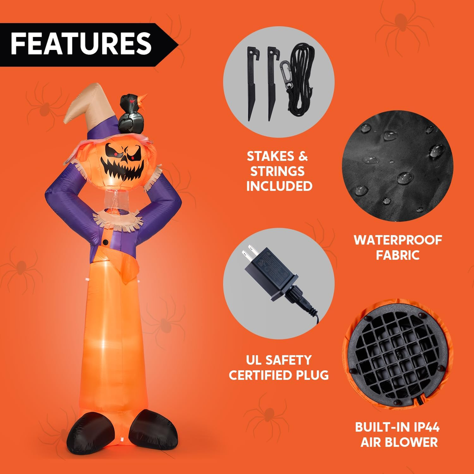 9 FT Tall Halloween Inflatables Outdoor Decorations, Blow up Halloween