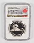 1986 PF69 UCam Canadian $1 Silver Dollar Vancouver Centennial NGC *5989