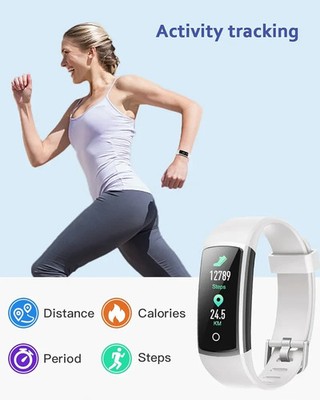Grey Fitness Watch with Blood Pressure & Heart Rate Monitor, Sleep Monitor and Smart Functions