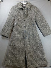 Rothschild Wool Coat Girls Size 10 Brown Grey Charcoal Tailored Peacoat Pockets