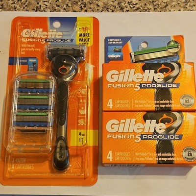 Gillette Fusion5 ProGlide Cartridge Razor FlexBall Trimmer 12  refills total
