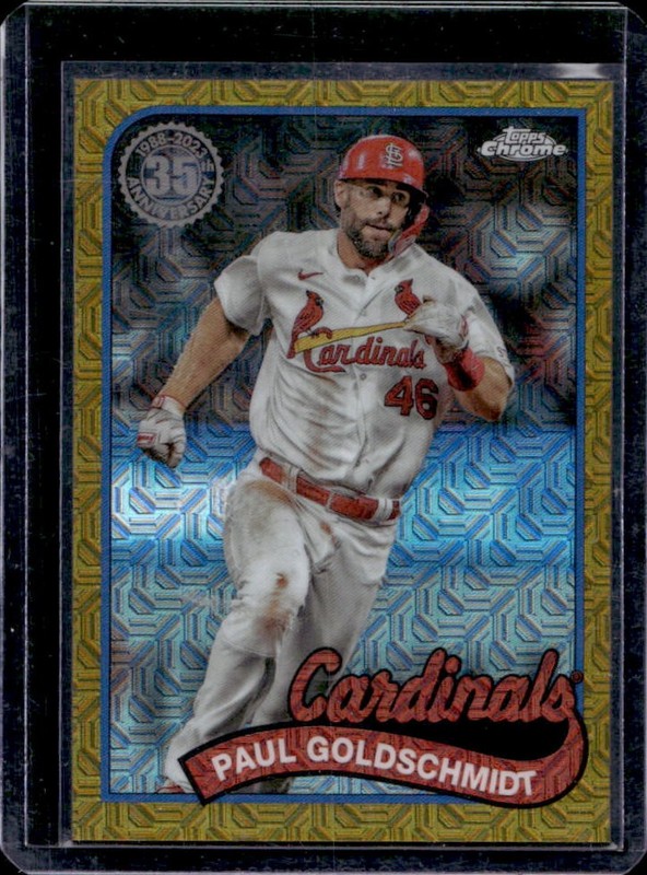 2024 Topps Paul Goldschmidt 1989 35th Anniversary Chrome Series One Gold #/50