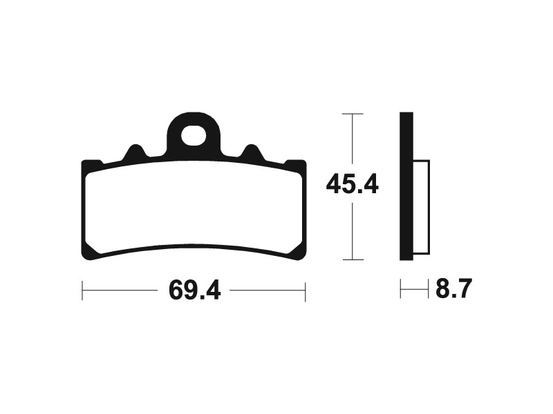 Plaquettes de frein TECNIUM MTR377 en métal fritté pour moto