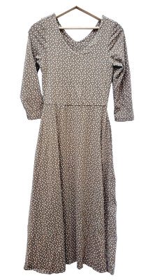 Pact Fit & Flare Midi Party Dress Women's Small Organic Cotton Pockets Print