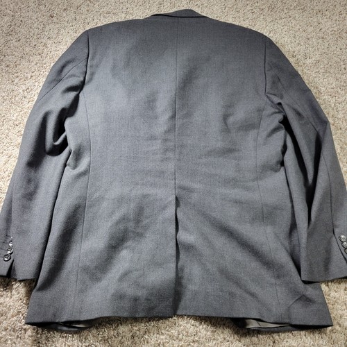Banana Republic Blazer Mens 42R Gray Wool Lined Sport Coat Italy Flaw* - Picture 8 of 9