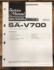 Pioneer SA-V700 Amplifier Service Manual Original