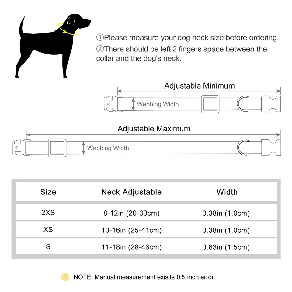 Personalised Dog Collar Cute Bow Tie Custom Pet Name Engraved Metal Buckle 2XS-S - Image 2 of 4