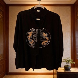 Asian Kitadu Men’s RawSilk Shirt Size Extra Large.