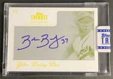 2012 Topps Tribute Brandon Beachy Braves #TA-BB2 Yellow Printing Plate Auto 1/1