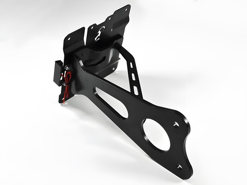 Support de plaque d'immatriculation latéral ZIEGER compatible avec Yamaha XVS 650/1100 - Photo 3 sur 6