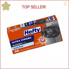 Hefty Ultra Strong 13 Gallon Trash Bags, Black Tall Kitchen Trash Bags 13 Gallon
