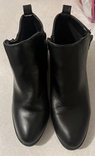 Womens Bamboo Saber Black Ankle Boots Side Zi...