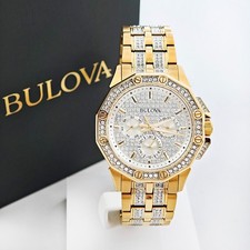 Наручные часы Bulova Octava Crystal Gold/White