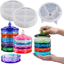 Multi-Layer Box Resin Mold with Lid, Silicone Storage Box Mould for Epoxy Castin