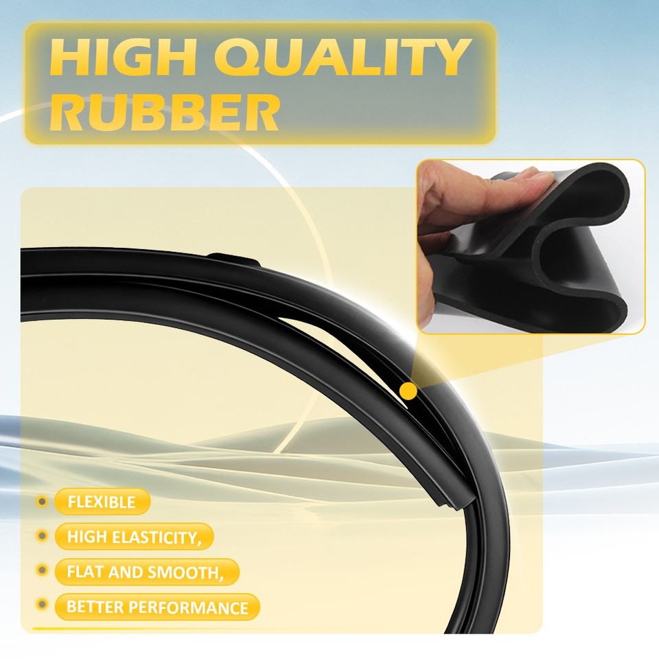 For Ford F-150 2004-2008 Pair Exterior Roof Seal Drip Trim Rubber ...
