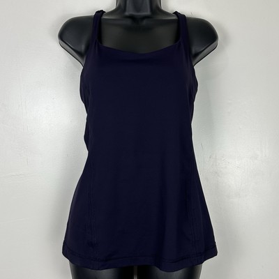 Lululemon Tank Top Womens Sz 8 Free To Be Strappy Racer Back Blue