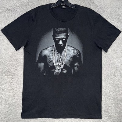 Boosie BadAzz Touch Down 2 Cause Hell T Shirt Sz L Black 2-Side 2015 Concert Tee