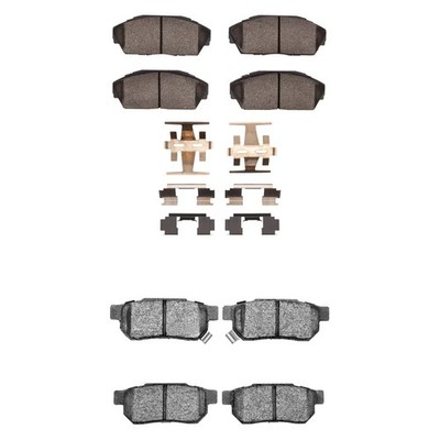 For Honda Civic 92-93 R1 Concepts Ceramic Front & Rear Brake Pad Set