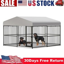 Heavy Duty Outdoor Dog House 10x10x6 Ft Outdoor Large Dog Kennel With Roof