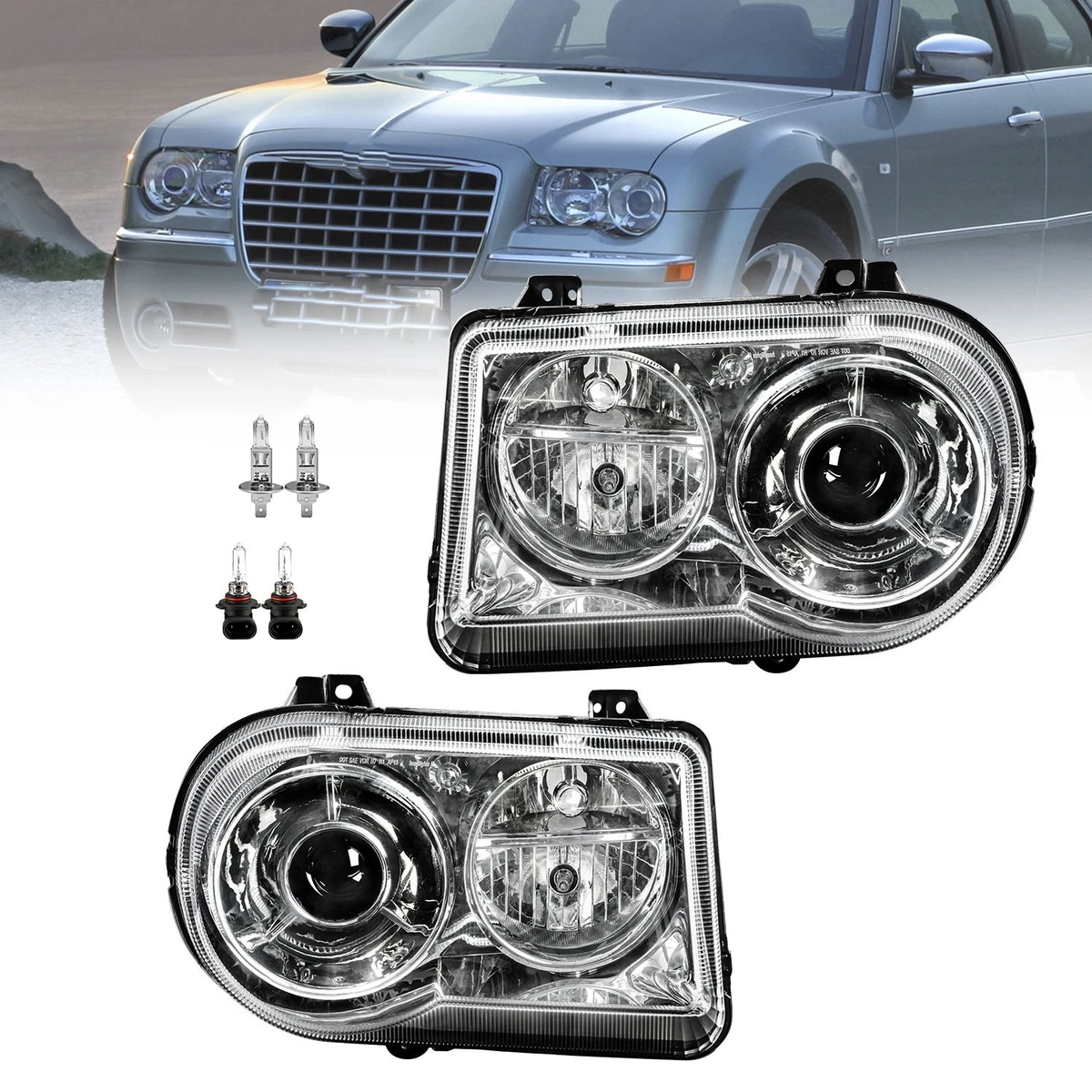 ママ　セール開催中❦クライスラー 300C 前期（2005年）ヘッドライト Headlights for 2005 Chrysler 300 for sale | eBay