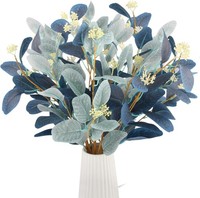 8 PCS KüNstliche Eukalyptus Zweige KüNstliche Eukalyptus Pflanze Mit Obst Kunstp