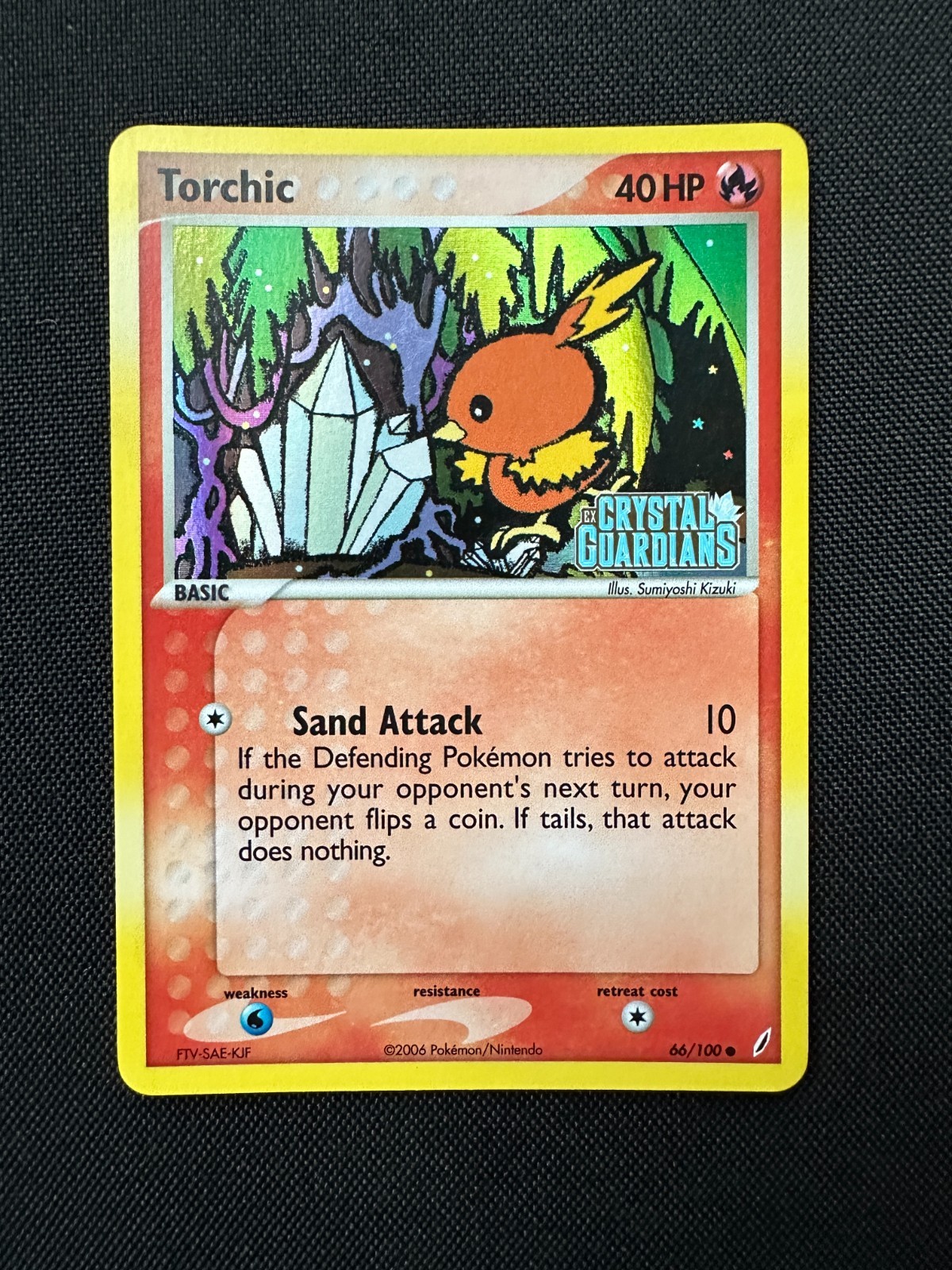 Torchic 66/100 EX Crystal Guardians Stamp Pokemon Card Reverse Holo Rare NM