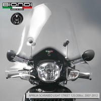 Parabrezza Biondi FüR Aprilia Scarabeo 125 200 2007-2009 Transparent Vorderseite