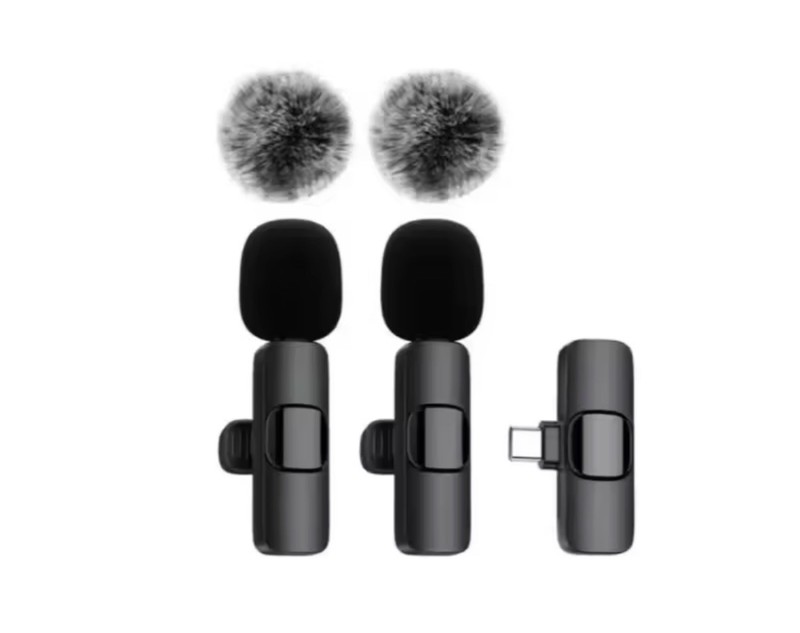 Lenovo New Wireless Lavalier Microphone Portable Audio Video Recording Mini Mic.