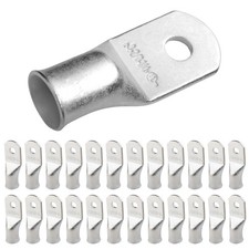 SELTERM 25pcs 2/0 AWG 1/4" Stud Marine Grade Tinned Copper Battery Cable Lugs...