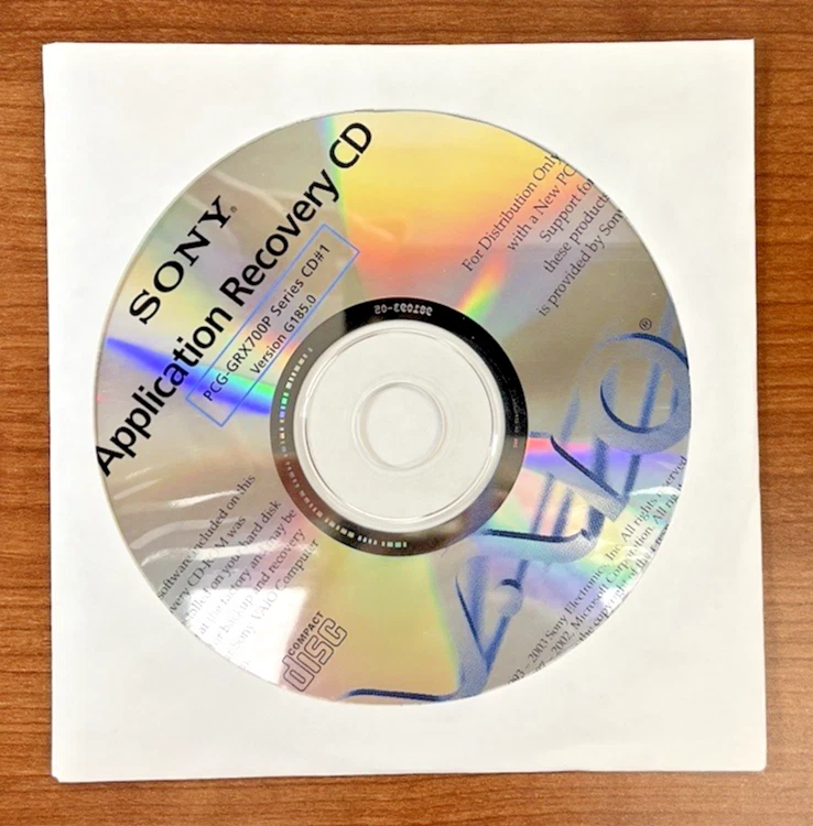 SONY VAIO App & System Recovery-3CD PCG-GRX700P/Adobe Photoshop Elements2+Serial - Image 2 of 4