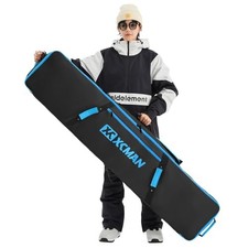 Snowboard Bag For Air Travel - Fully Padded Ski Bag Waterproof 158CM Black