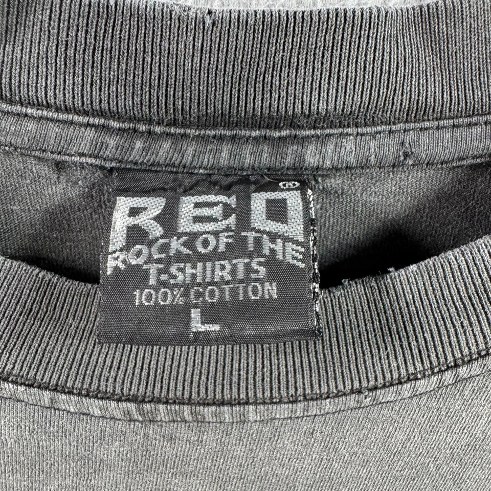 Camisa masculina vintage Metallica grande desbotada preta manga curta dupla face Y2K - Imagem 4 de 4