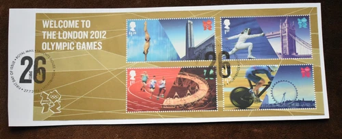 GB 2012 Welcome to The London 2012 Olympic Games m/s On Piece, Used, ex FDC