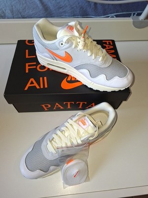 Größe US 9 (EUR 42,5) Nike Air Max 1 x Patta White Hyper Crimson - Originali