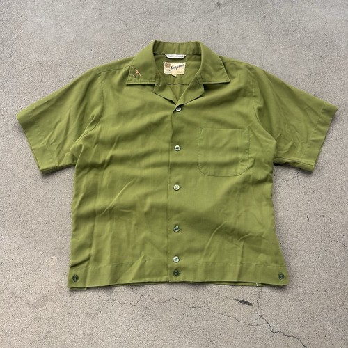 True Vintage 50s/60s King Louie Embroidered Stitched Bowling Shirt Button Up S