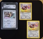 CGC 9 Eevee 054/071 Pokemon GO Japanese- Evee 1st Edition- 3 Evee Cards- Jungle