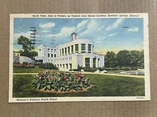 Postcard Excelsior Springs MO Missouri Hall of Waters Siloam Gardens Vintage PC