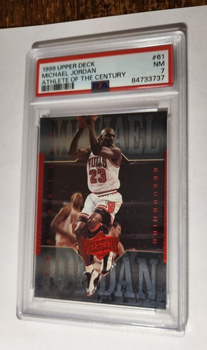 MICHAEL JORDAN -- 1999 UPPER DECK -- ATHLETE OF THE CENTURY -- #61-- PSA NM 7 - Picture 1 of 1