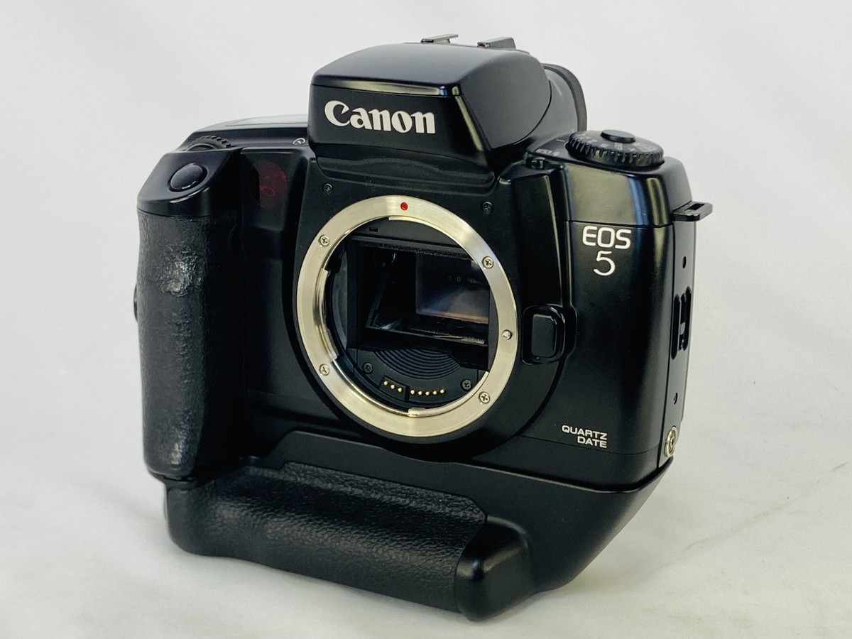 【美品】Canon EOS 5 Film Camera VG-10 Grip付 Near MINT ] Canon EOS 5 35mm SLR Film Camera Black Body w