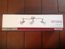 3 Head Spot Light Wave Bar Fitting  Ceiling Light Spotlight Silver Effect