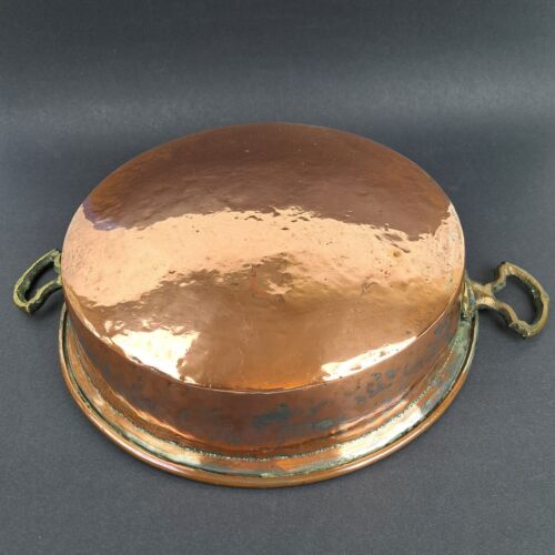 Vintage Round Copper Mould Mold Brass Handles Kitchen Display Jello Jelly 12" - Picture 1 of 15