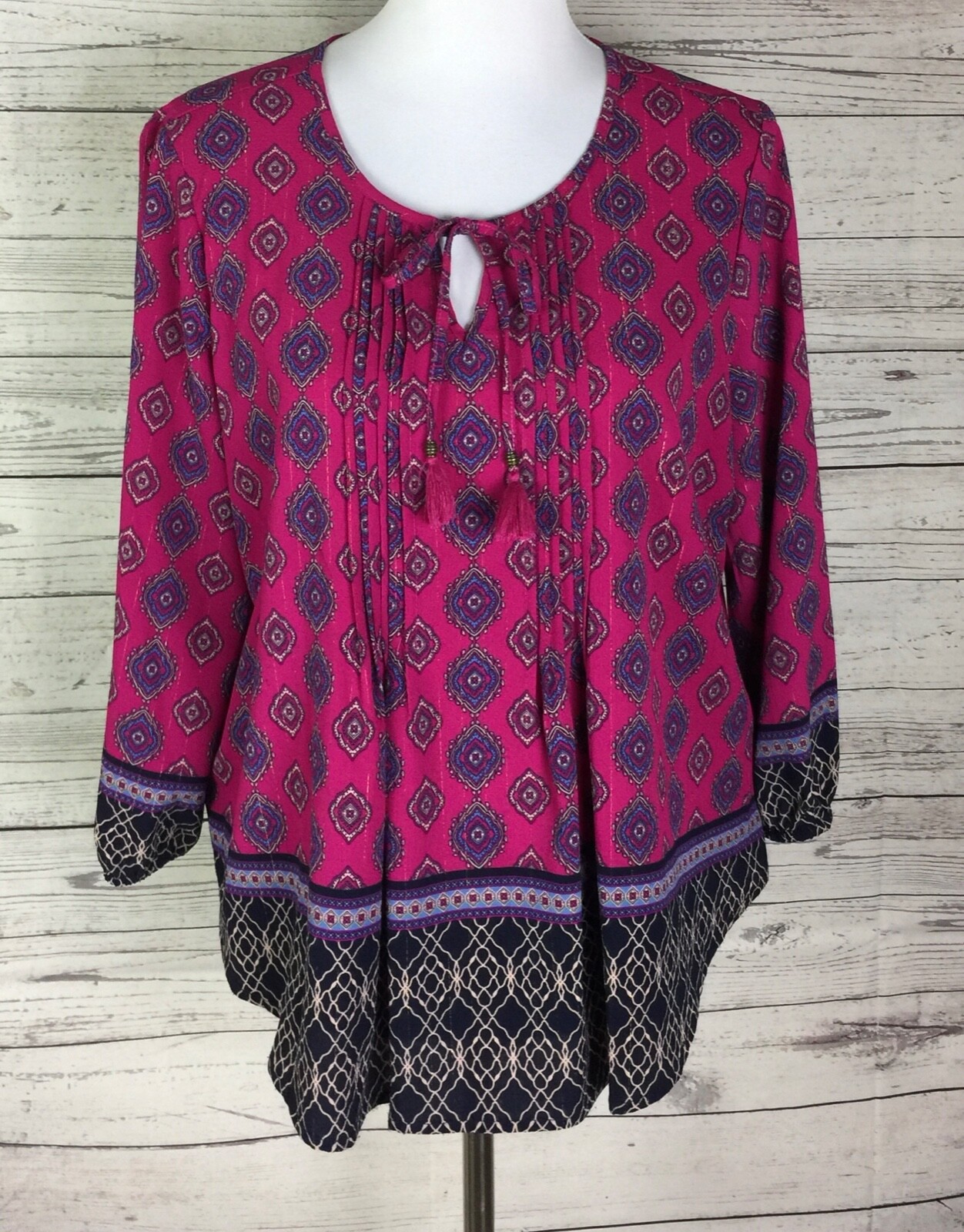 Ruby Rd Petite Top Women’s Size PL Multicolor Key… - image 1