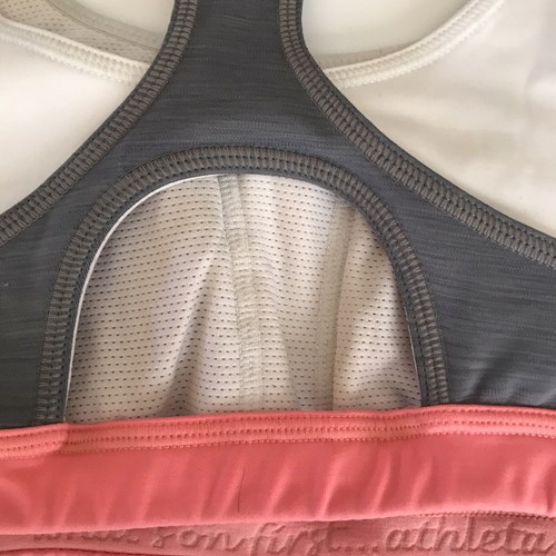 Athleta Triple Dare Sports Bra Pink Gray White Size XS XSmall - Picture 6 of 10
