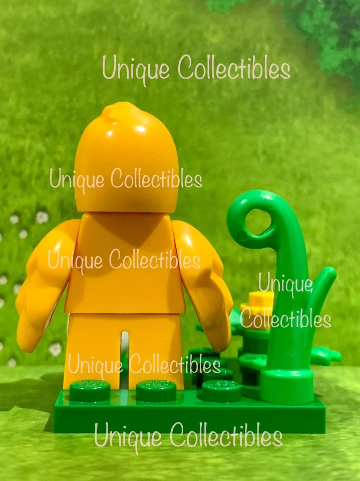 LEGO Minifigure Chicken Suit Guy w/ Egg, Plant & Leaves Accessory set Brand NEW - Image 3 of 4