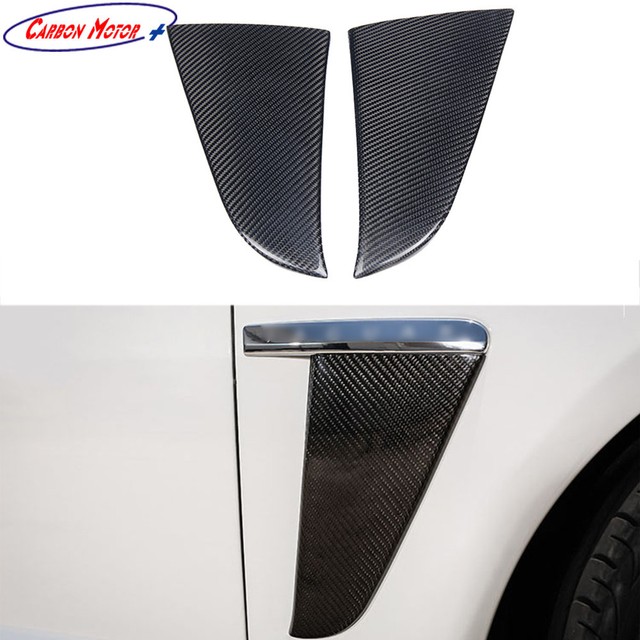 For 1215 Jaguar XF Carbon Fiber Side Plate Air Vents Fender Light Trim