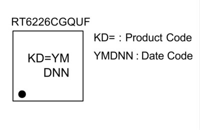 5pcs RT6226CGQU RT6226CGQ RT6226CG RT6226C  =xx  =** RT6226CGQUF UQFN3x3-16L #WD
