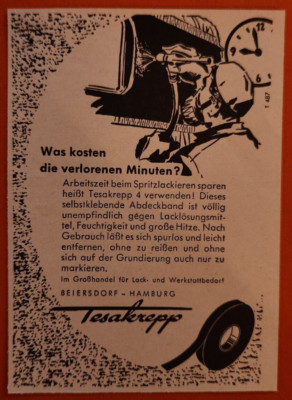 3. Tesakrepp Beiersdorf Hamburg advertisement advertising 1954