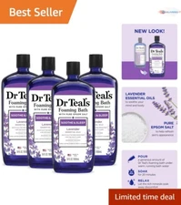 Relaxing Lavender Foaming Bath with Pure Epsom Salt - 34 fl oz for Stress Relief