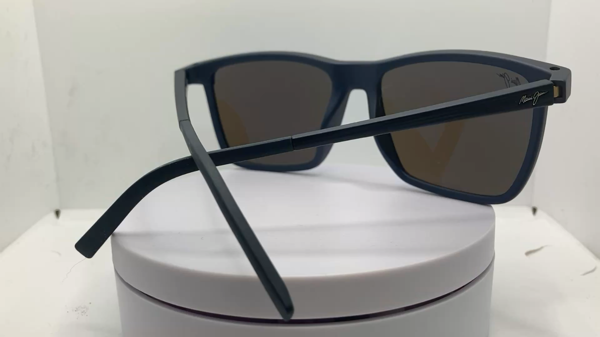 ウタウ NEW Maui Jim One Way B875-03 Sunglasses Navy / Black Stripe